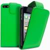 Δερμάτινη Θήκη Flip για iPhone 4 / 4S - Πράσινο